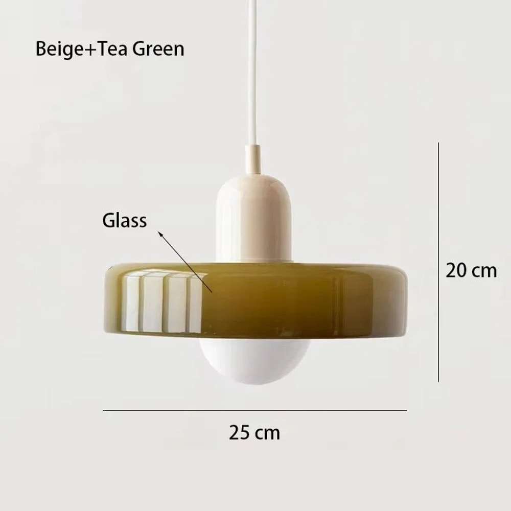 Nordic Elegance Retro Glass Pendant Light LED Indoor Hanging Light Fixture For Living Room Dining 16