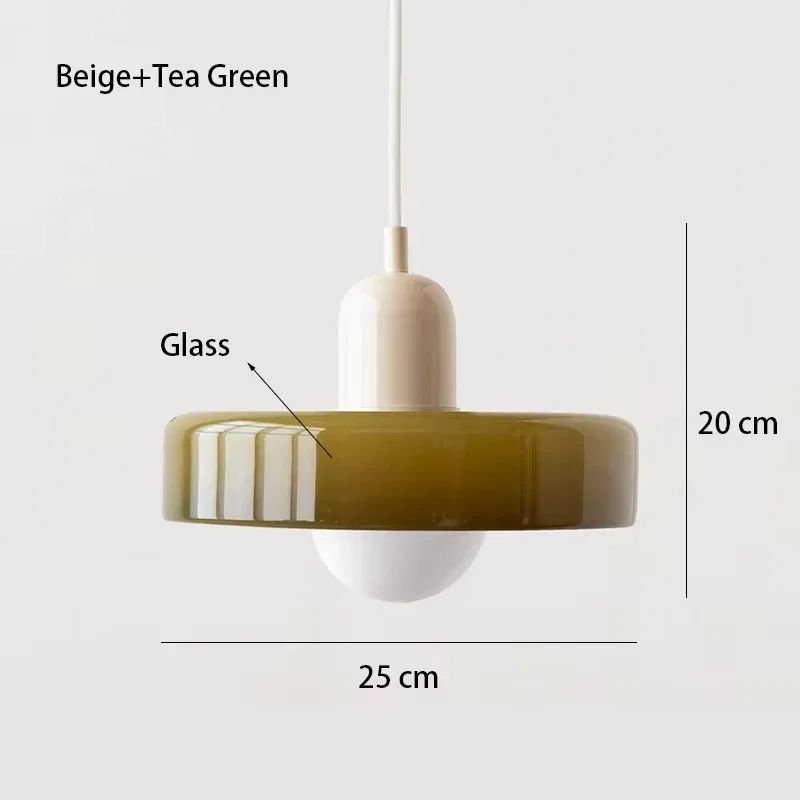 Nordic Elegance Retro Glass Pendant Light LED Indoor Hanging Light Fixture For Living Room Dining 16
