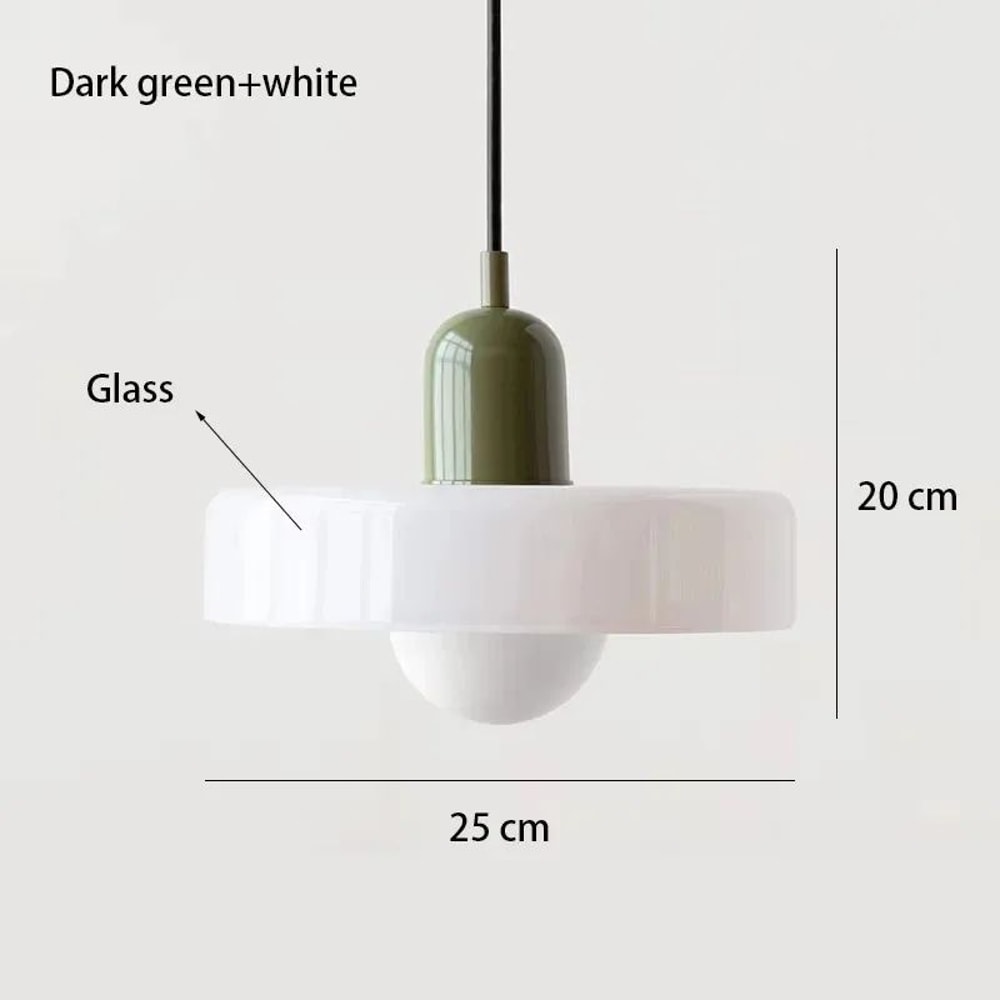 Nordic Elegance Retro Glass Pendant Light LED Indoor Hanging Light Fixture For Living Room Dining 8