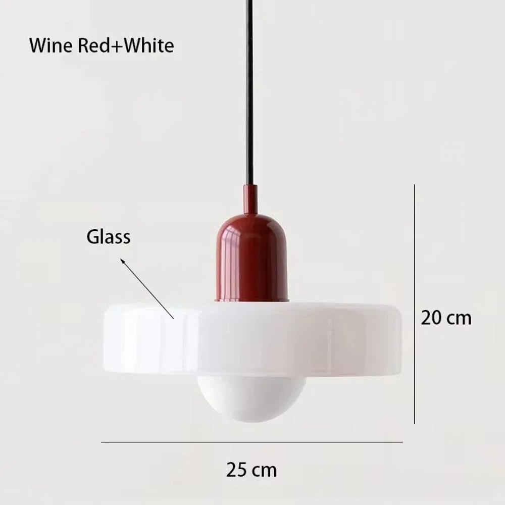 Nordic Elegance Retro Glass Pendant Light LED Indoor Hanging Light Fixture For Living Room Dining 9