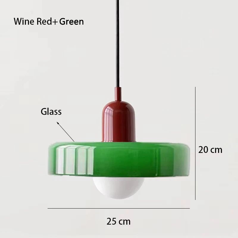 Nordic Elegance Retro Glass Pendant Light LED Indoor Hanging Light Fixture For Living Room Dining 10