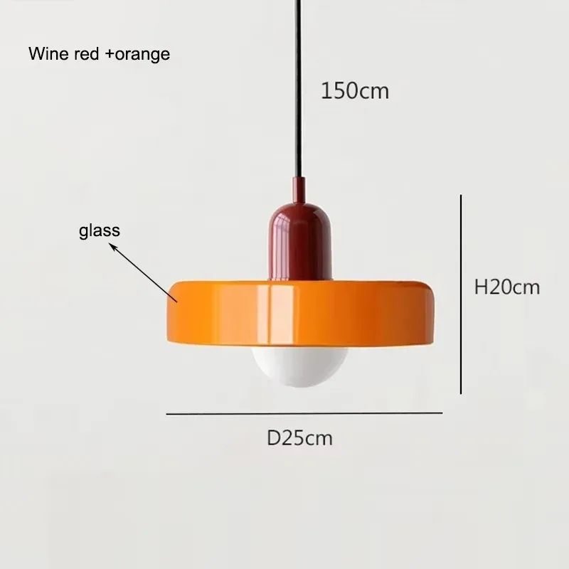 Nordic Elegance Retro Glass Pendant Light LED Indoor Hanging Light Fixture For Living Room Dining 12