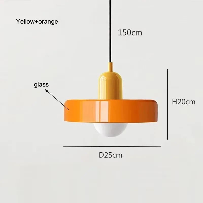 Nordic Elegance Retro Glass Pendant Light LED Indoor Hanging Light Fixture For Living Room Dining 14