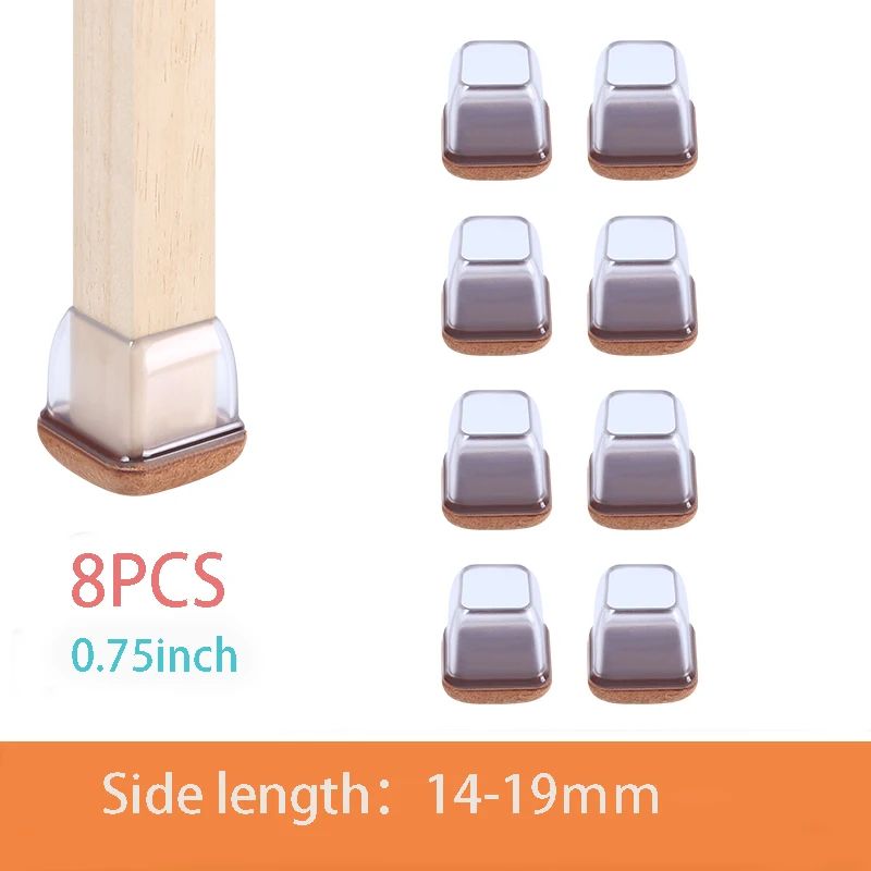 Premium Chair Leg Caps HeavyDuty Rubber Feet Felt Furniture Leg Protectors Fits Round Square Leg 10