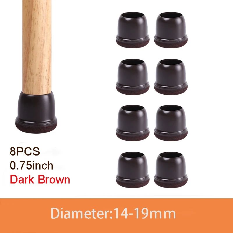 Premium Chair Leg Caps HeavyDuty Rubber Feet Felt Furniture Leg Protectors Fits Round Square Leg 11
