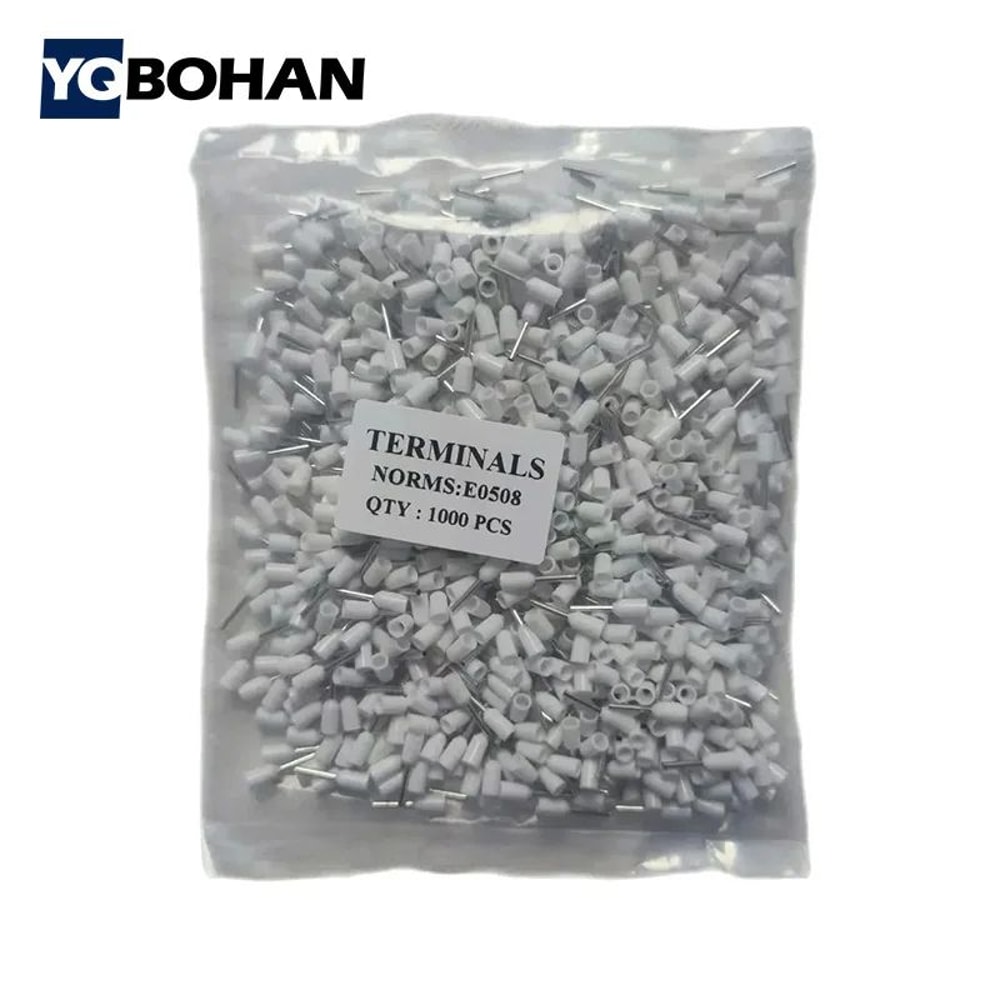 1000pcs Insulated Wire Ferrules Assortment E0508E2508 Cord End Terminals Wire Ferrule Kit 2