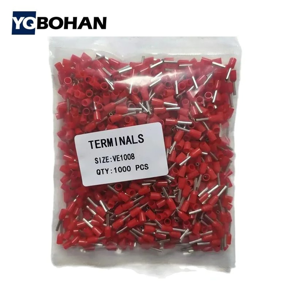 1000pcs Insulated Wire Ferrules Assortment E0508E2508 Cord End Terminals Wire Ferrule Kit 3