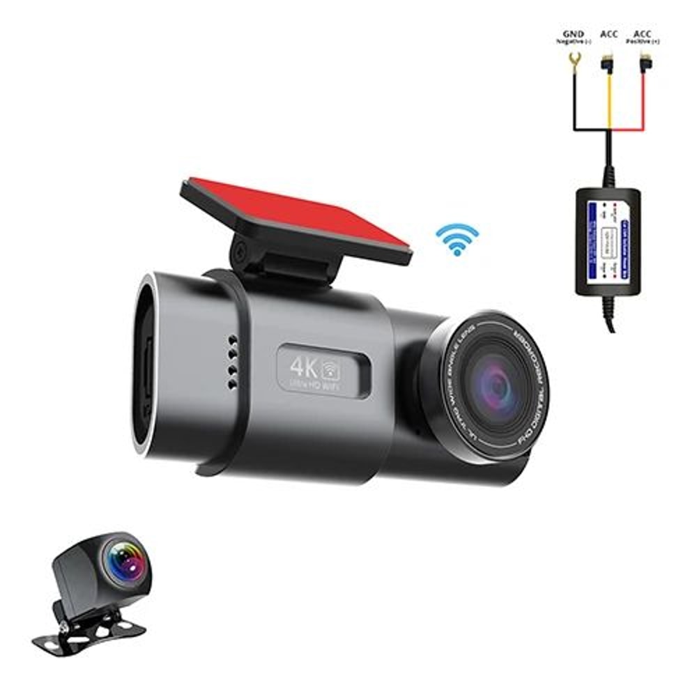 Premium DualLens 4K Dash Cam WiFi Car Recorder Front Rear Black Box 8