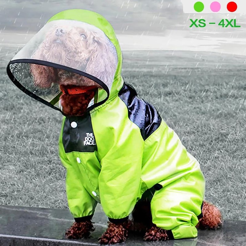 Premium Waterproof Dog Raincoat WaterResistant Pet Raincoat Jacket For All Breeds 0