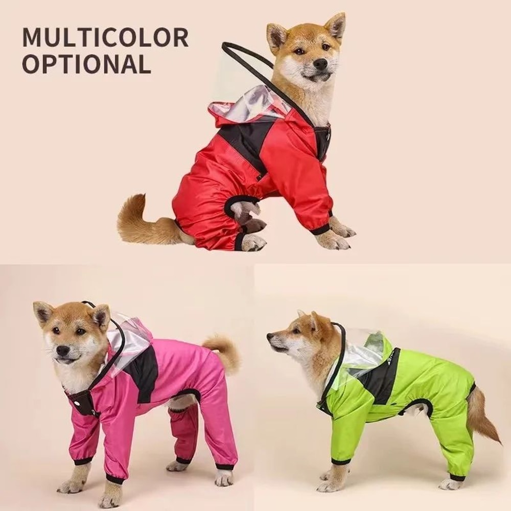 Premium Waterproof Dog Raincoat WaterResistant Pet Raincoat Jacket For All Breeds 2