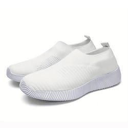 everyday comfort womens breathable sock-fit slip-on sneakers