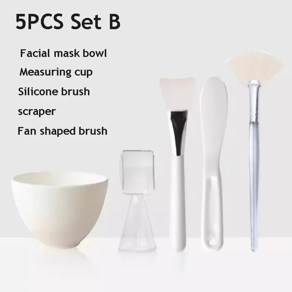 Silicone Face Mask Mixing Bowl Set With Brush Spatula DIY Skincare Mixing Tools 11