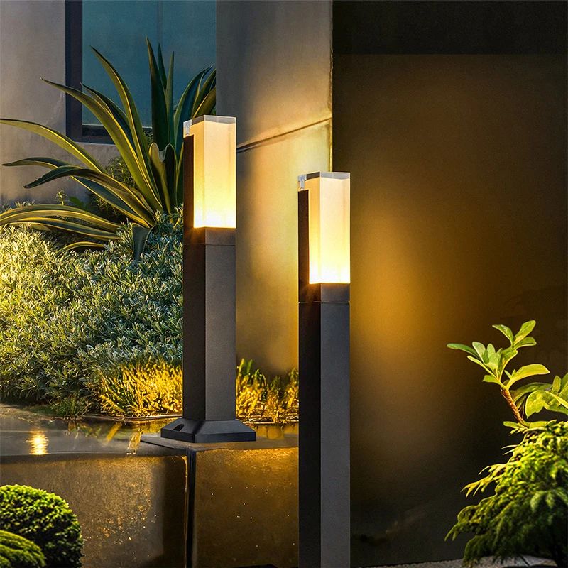 Modern Minimalist Aluminum Outdoor LED Lawn Light For Courtyards Pathways 5