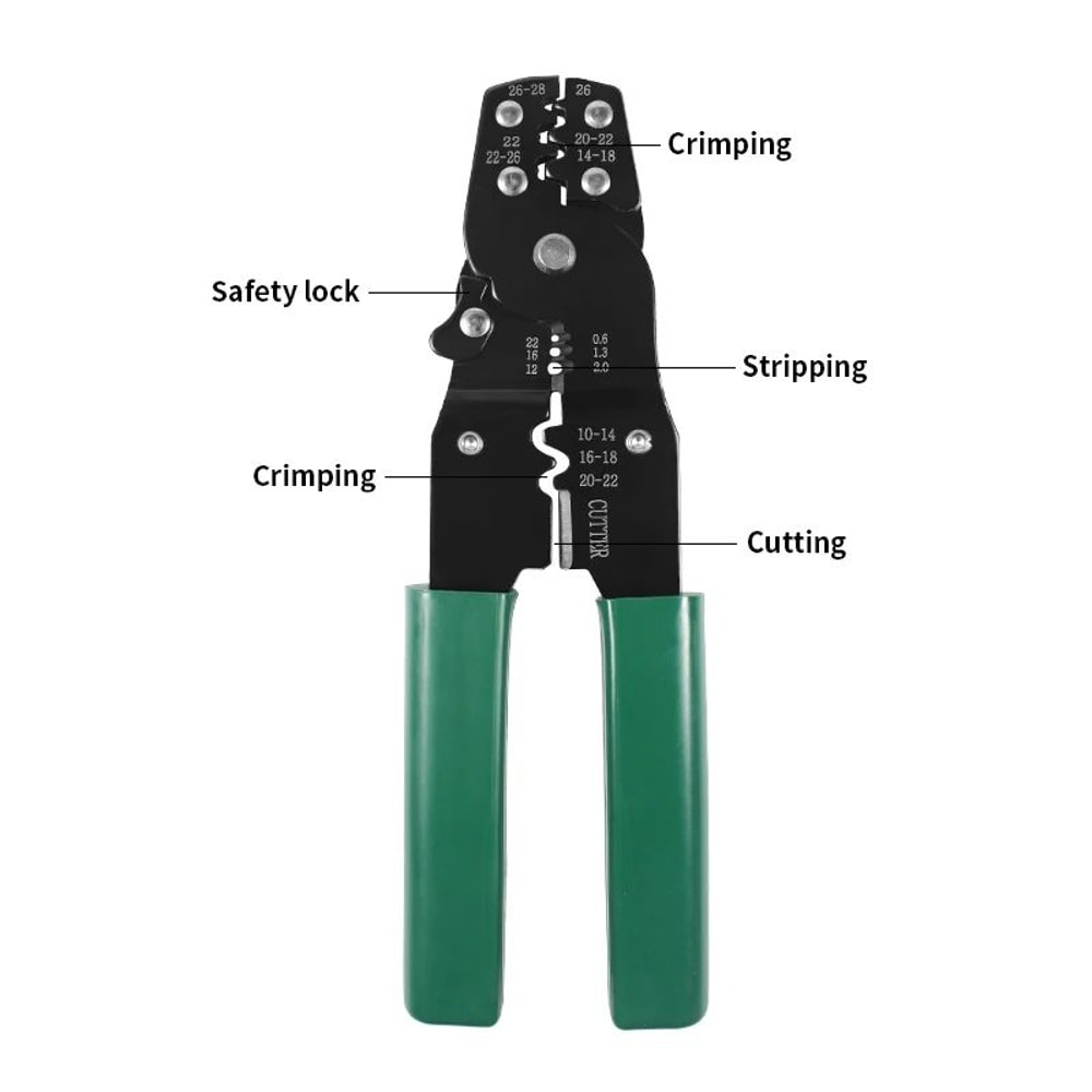 HeavyDuty Copper Wire Connector Crimp Terminal Kit With Precision Crimping Tool 8
