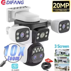 ultra-clear 20mp outdoor security camera with wifi6 ptz camera & 10x optical zoom – auto tracking, waterproof