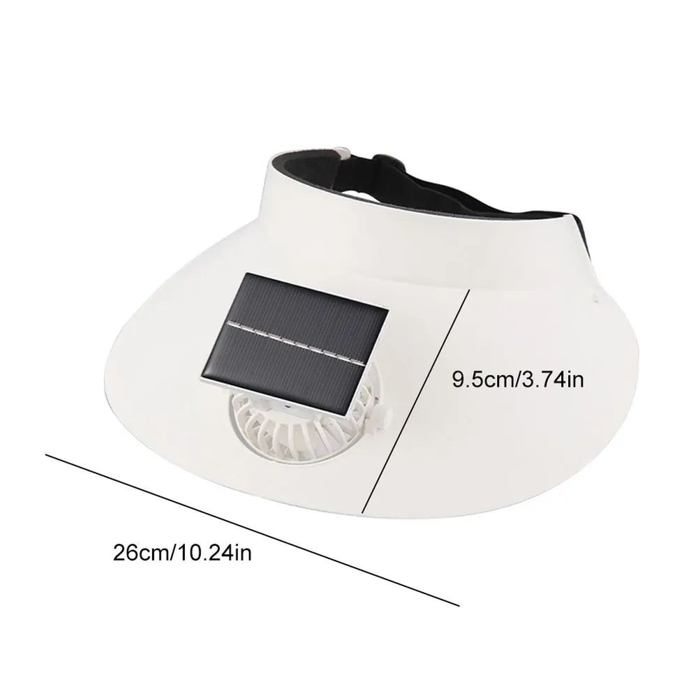 Premium SolarPowered Cooling Fan Sun Visor Hat USB Rechargeable Outdoor Cooling Hat For Camping Fi 7
