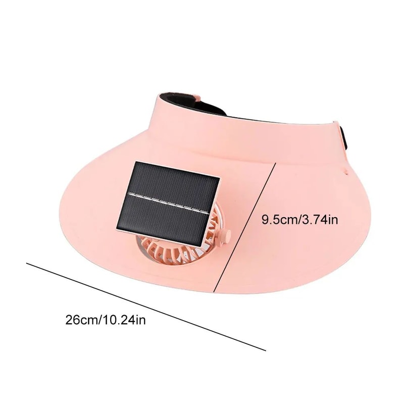 Premium SolarPowered Cooling Fan Sun Visor Hat USB Rechargeable Outdoor Cooling Hat For Camping Fi 8