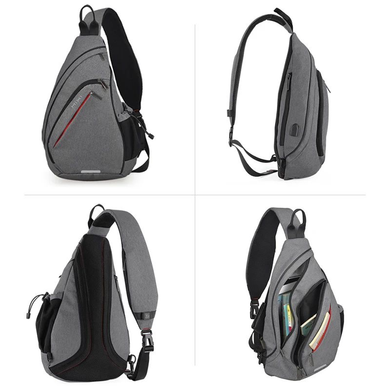 UrbanShift USB Sling Backpack One Shoulder Travel Cycling Crossbody Bag 2