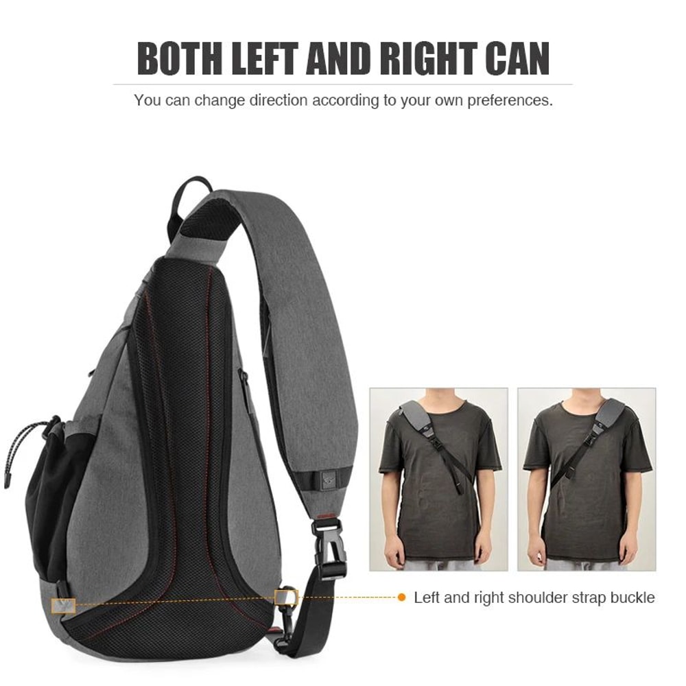UrbanShift USB Sling Backpack One Shoulder Travel Cycling Crossbody Bag 3