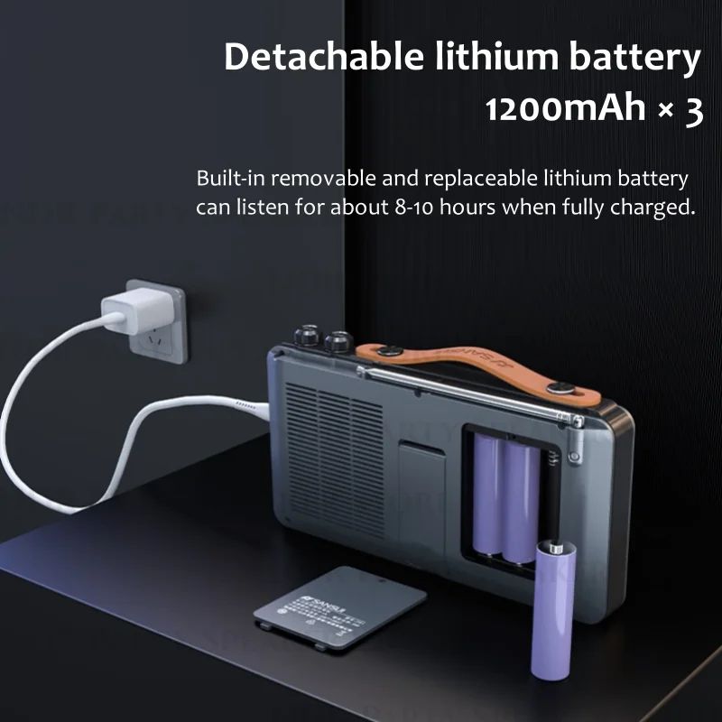 SANSUI AllinOne Portable Multimedia Radio Bluetooth Speaker With Video Display MP4 Player 5