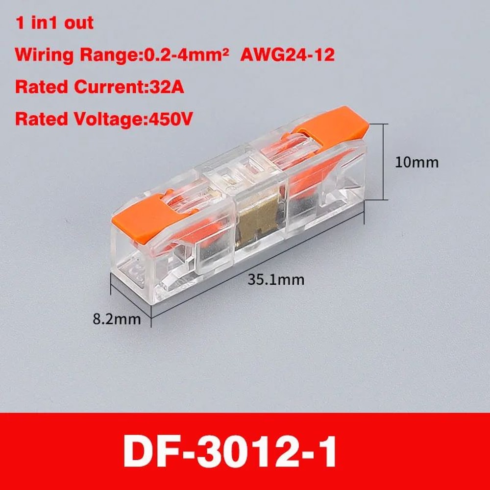Compact PushIn Wiring Terminal Block Connector 212 Pin Screwless Quick Press 5