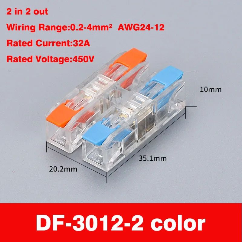 Compact PushIn Wiring Terminal Block Connector 212 Pin Screwless Quick Press 7