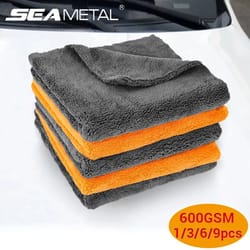 premium microfiber car drying & cleaning towel – ultra-absorbent 600gsm car wash cloth