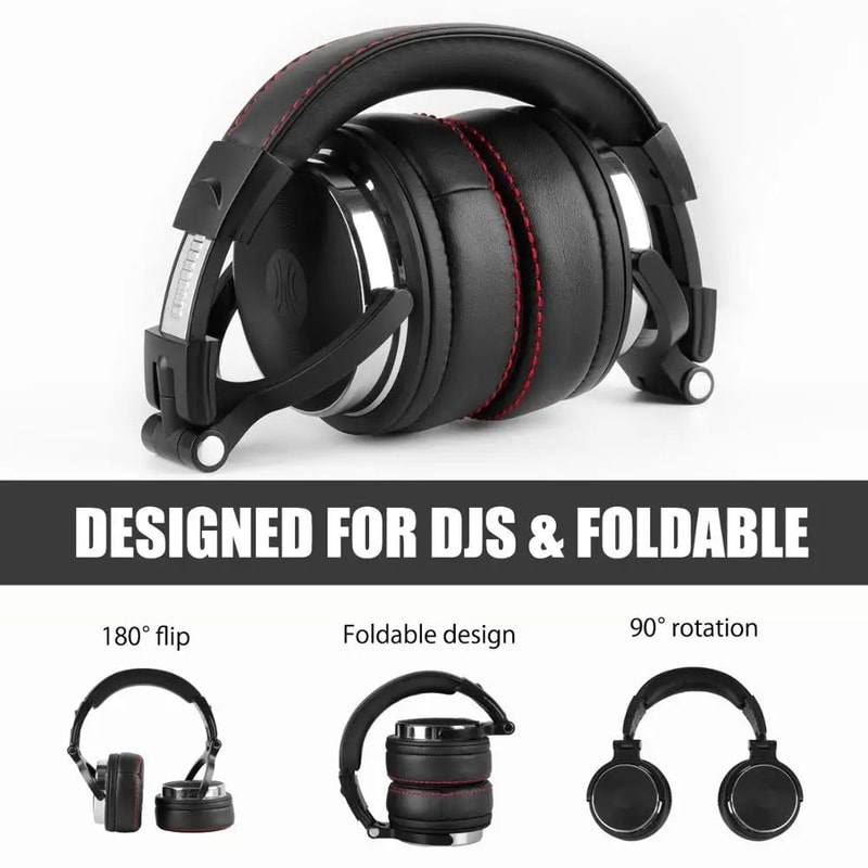 OneOdio Pro Studio Wired DJ Headphones Professional Wired DJ Headphones With Mic DualDuty Cable 3