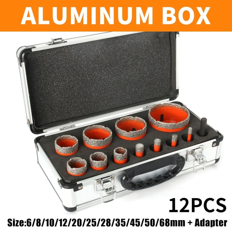Premium M14 Dry Diamond Core Drill Bit Set 15Piece Professional Hole Saw Kit 8