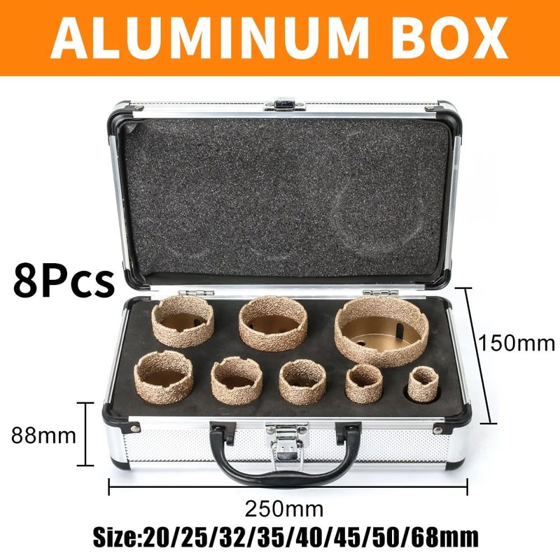 Premium M14 Dry Diamond Core Drill Bit Set 15Piece Professional Hole Saw Kit 9