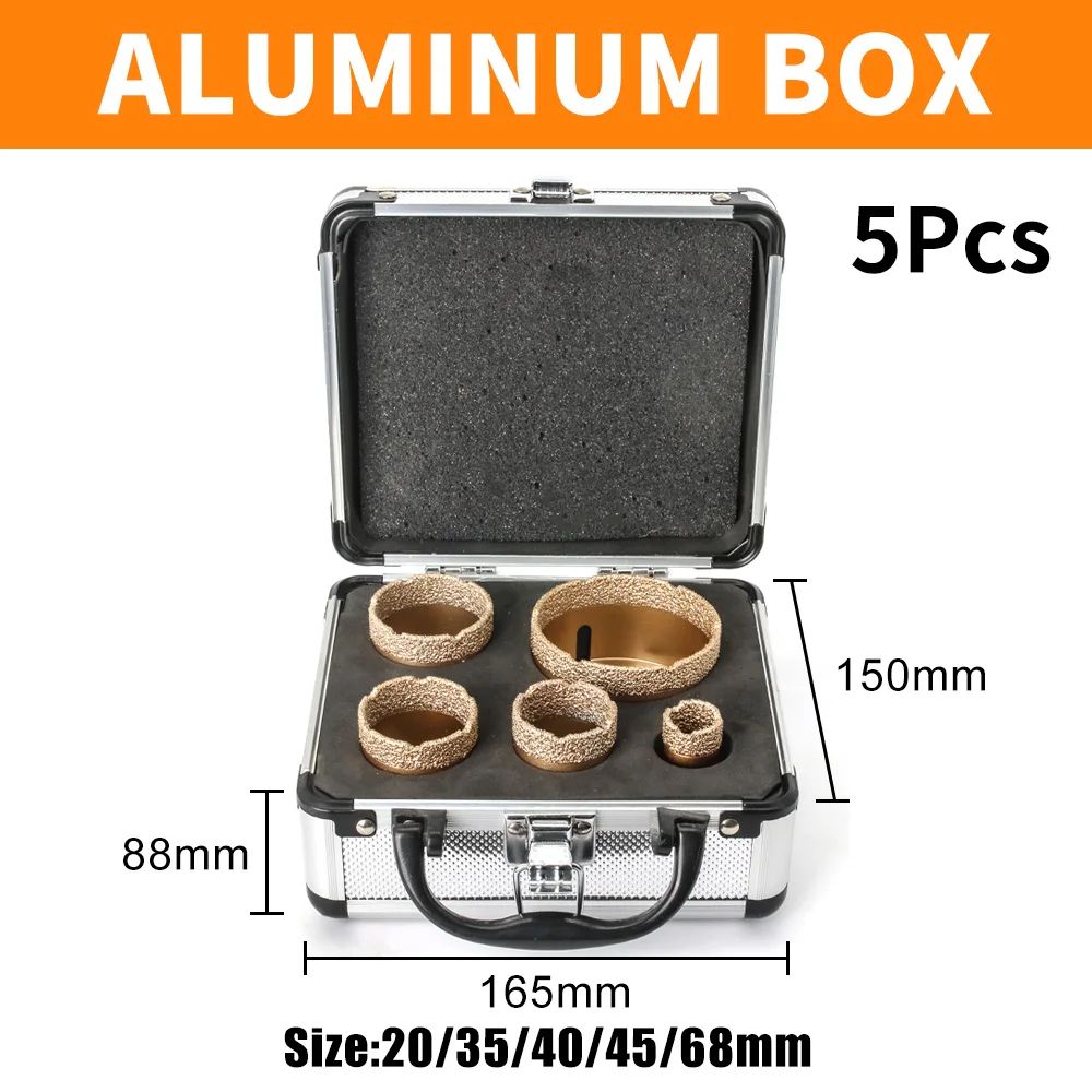 Premium M14 Dry Diamond Core Drill Bit Set 15Piece Professional Hole Saw Kit 6