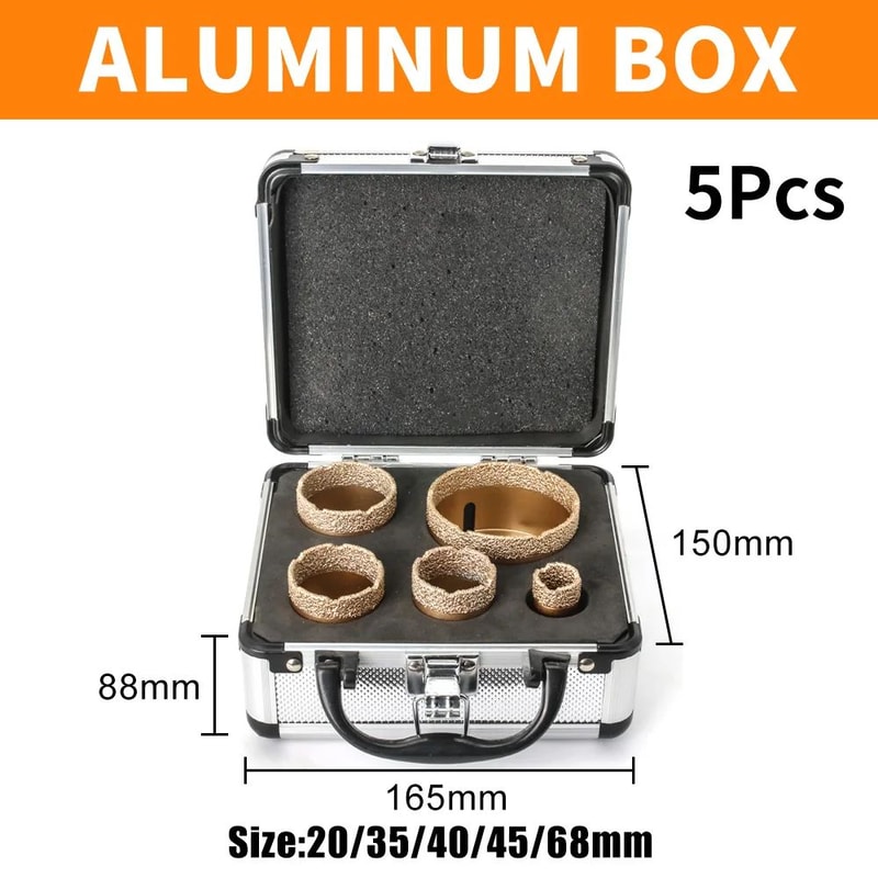 Premium M14 Dry Diamond Core Drill Bit Set 15Piece Professional Hole Saw Kit 6