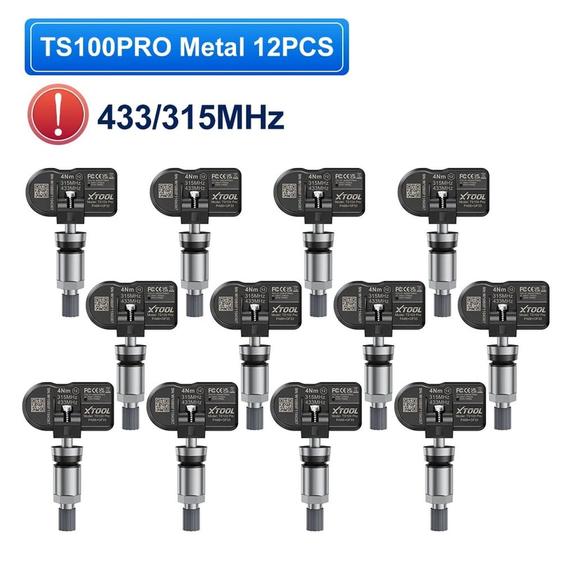 XTOOL DualFrequency Programmable TPMS Sensor Tool 315MHz433MHz Vehicle Tire Pressure Monitor 9