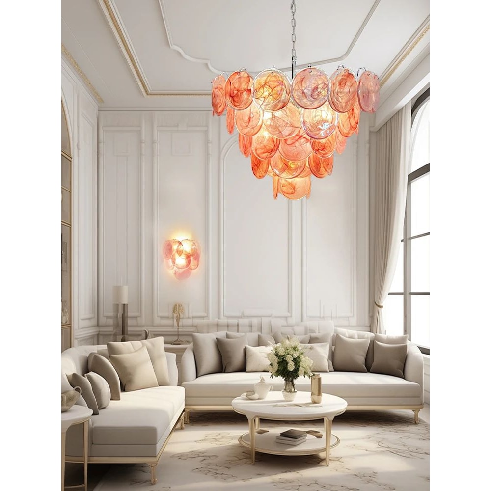 Italian Red Cloud Glass Pendant Lights Designer Ceiling Lamp For Dining Room Home Interior 3