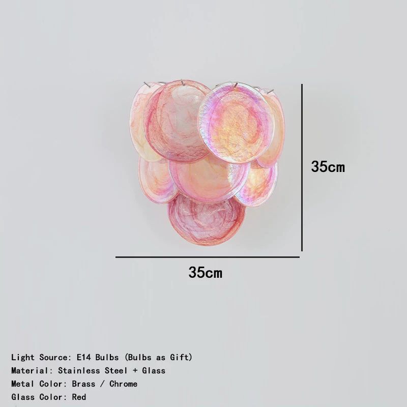 Italian Red Cloud Glass Pendant Lights Designer Ceiling Lamp For Dining Room Home Interior 7