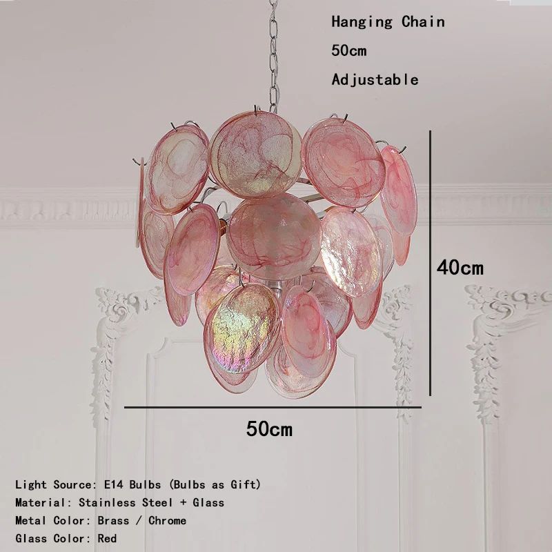 Italian Red Cloud Glass Pendant Lights Designer Ceiling Lamp For Dining Room Home Interior 8