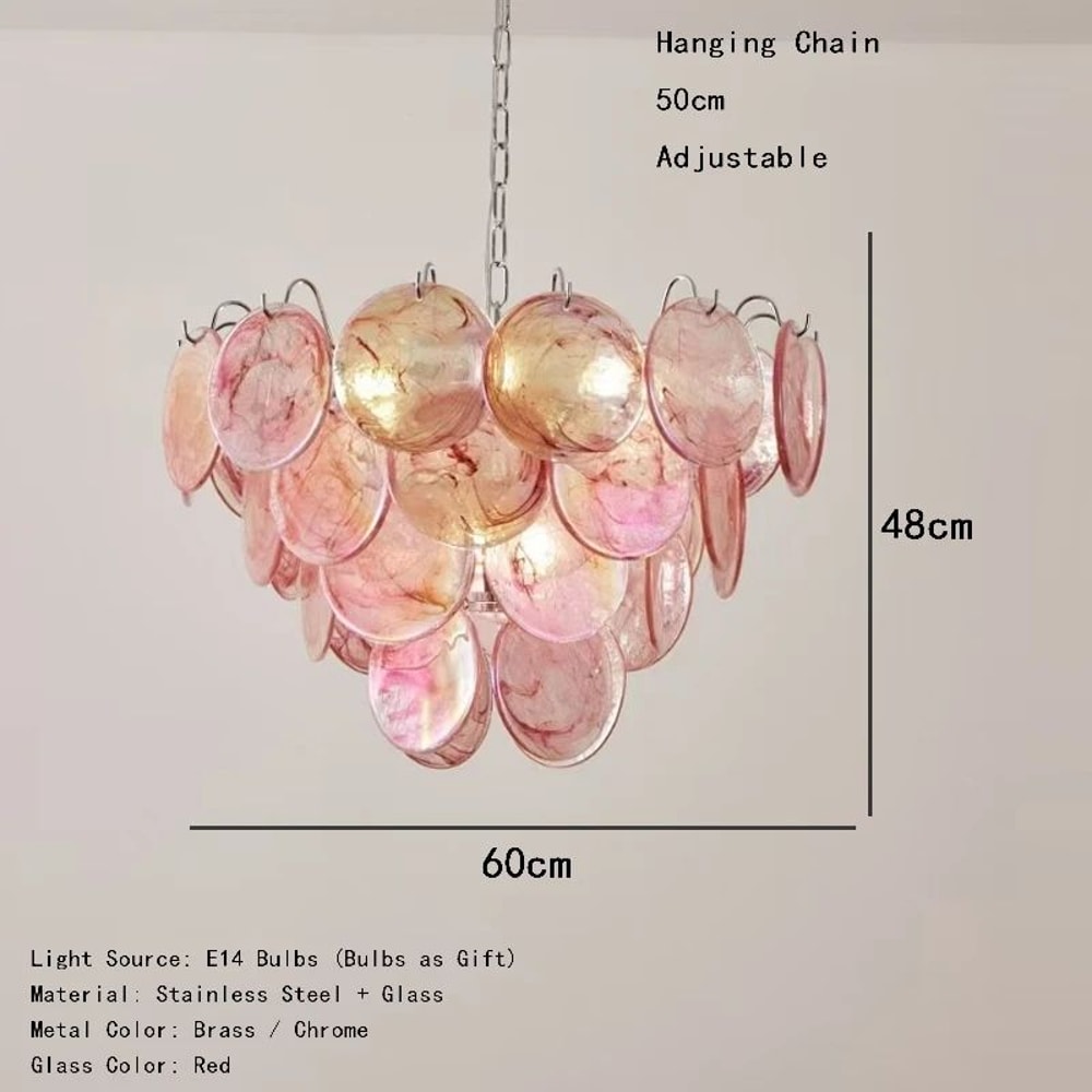Italian Red Cloud Glass Pendant Lights Designer Ceiling Lamp For Dining Room Home Interior 9