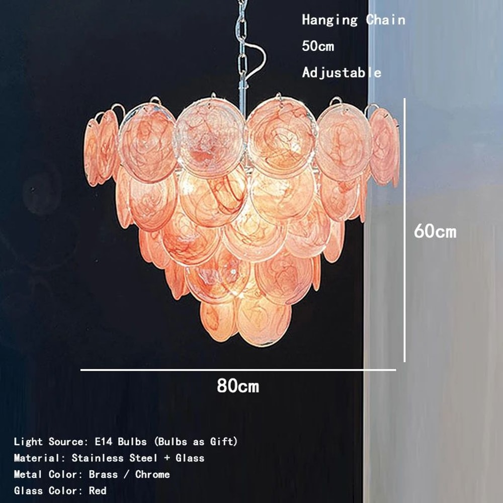 Italian Red Cloud Glass Pendant Lights Designer Ceiling Lamp For Dining Room Home Interior 10