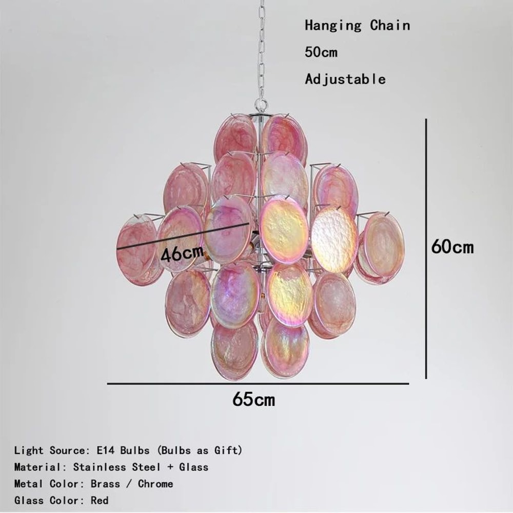 Italian Red Cloud Glass Pendant Lights Designer Ceiling Lamp For Dining Room Home Interior 12