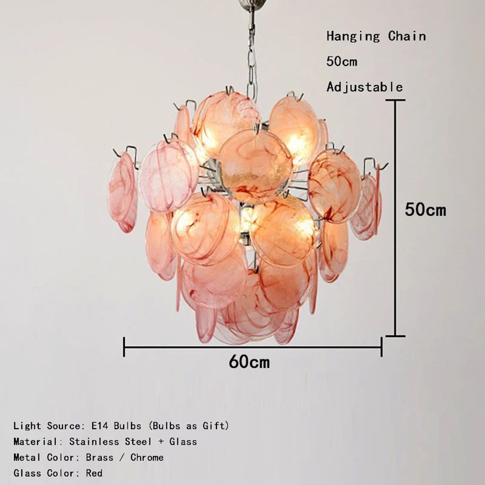 Italian Red Cloud Glass Pendant Lights Designer Ceiling Lamp For Dining Room Home Interior 13