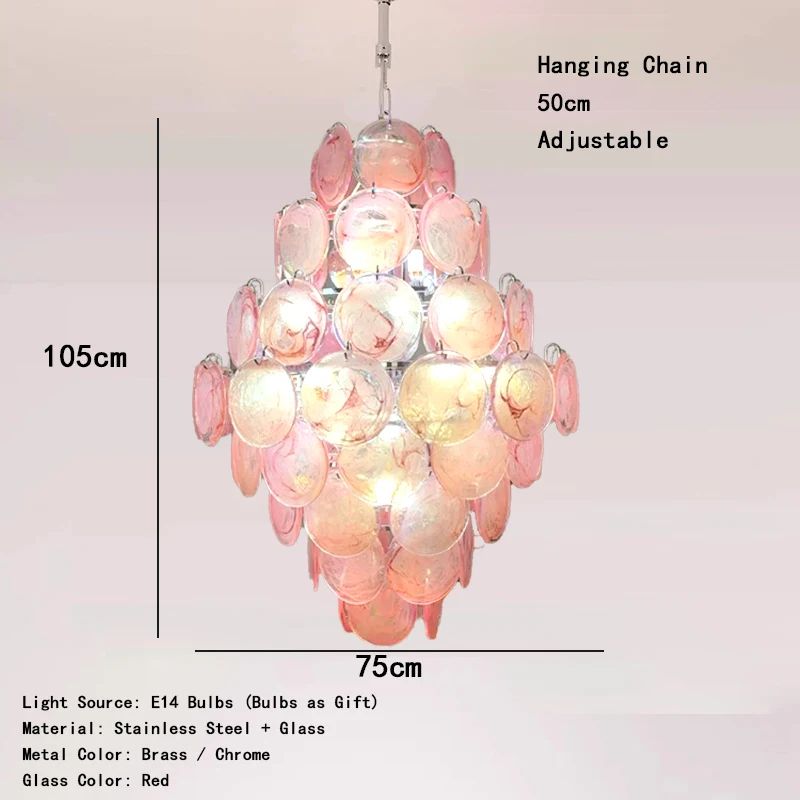Italian Red Cloud Glass Pendant Lights Designer Ceiling Lamp For Dining Room Home Interior 14