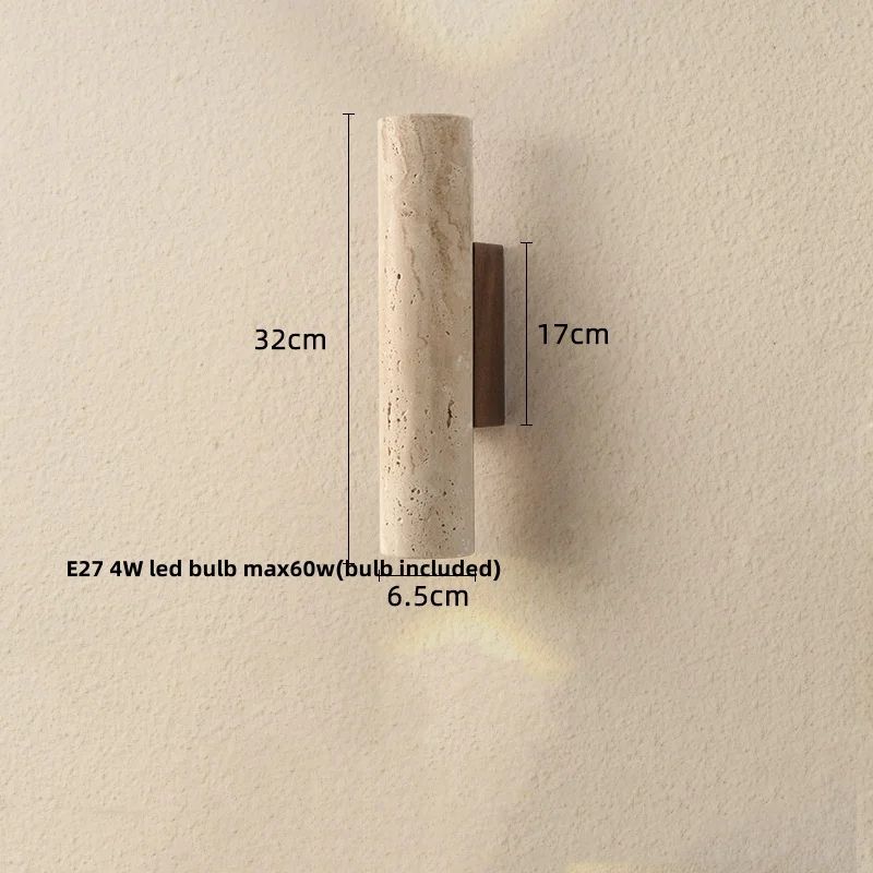 Natural Elegance Travertine Wood LED Wall Lamp Nordic Modern LED Wall Light Travertine Wall Sconc 5