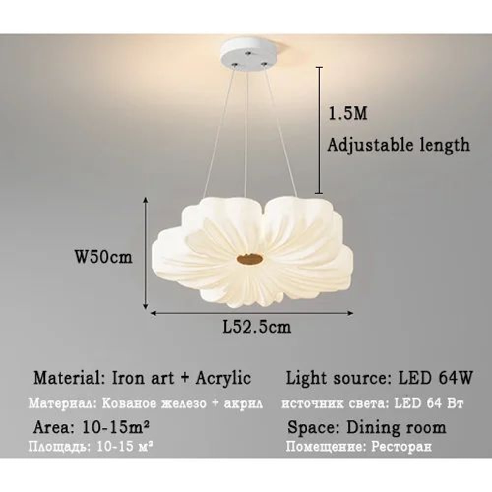 Nordic Blossom LED Ceiling Light Modern LED Ceiling Light For Living Room Bedroom 9