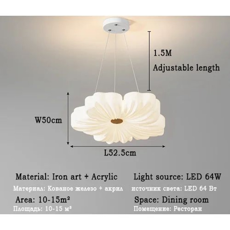 Nordic Blossom LED Ceiling Light Modern LED Ceiling Light For Living Room Bedroom 9
