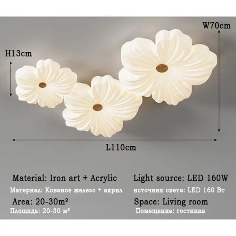 Nordic Blossom LED Ceiling Light Modern LED Ceiling Light For Living Room Bedroom 11