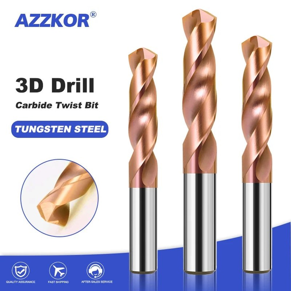Precision CNC Tungsten Carbide Drill Bit Solid Carbide Twist Bit For Metalworking 0