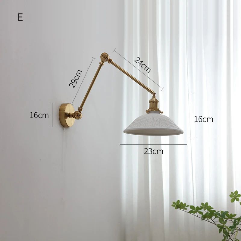 IWHD Nordic Ceramic LED Wall Lamp Modern Pull Chain LED Wall Sconce 4W Max 100W For Bedroom Bathr 13