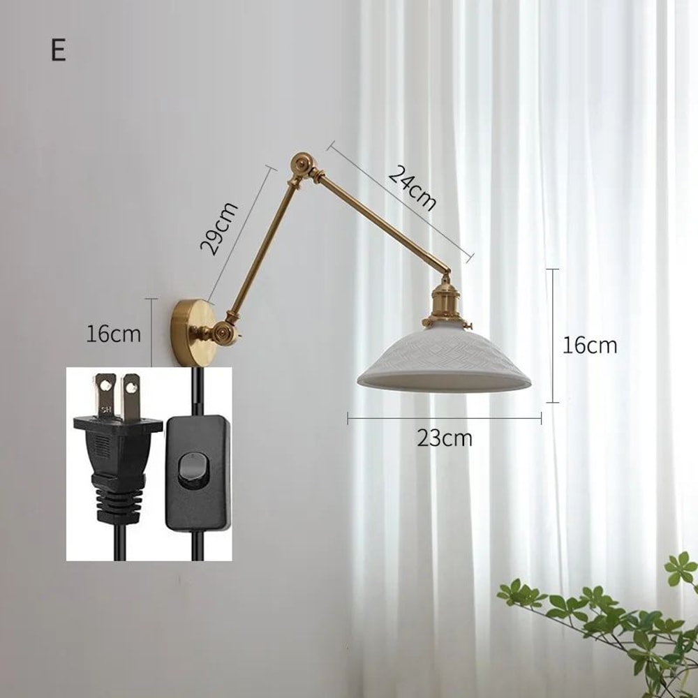 IWHD Nordic Ceramic LED Wall Lamp Modern Pull Chain LED Wall Sconce 4W Max 100W For Bedroom Bathr 15