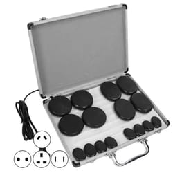 premium hot stone massage kit – waterless heating spa stones set for deep relaxation & pain relief