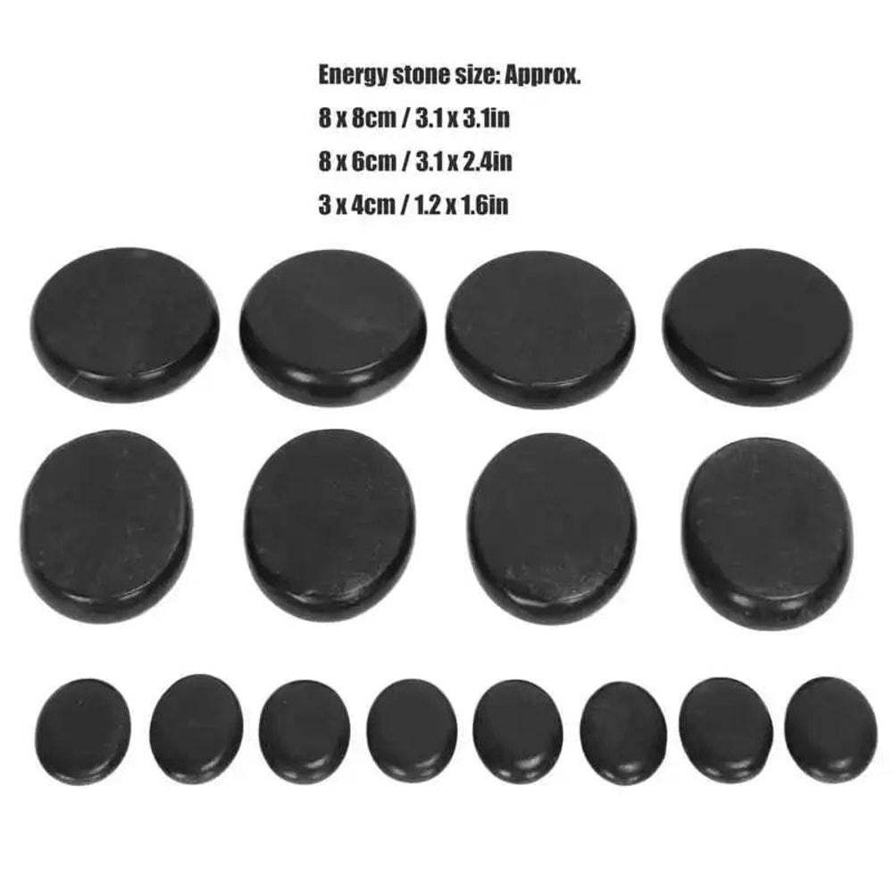 Premium Hot Stone Massage Kit Waterless Heating Spa Stones Set For Deep Relaxation Pain Relief 4